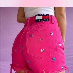 Tommy Hilfiger Women's Pink Embroidered Shorts